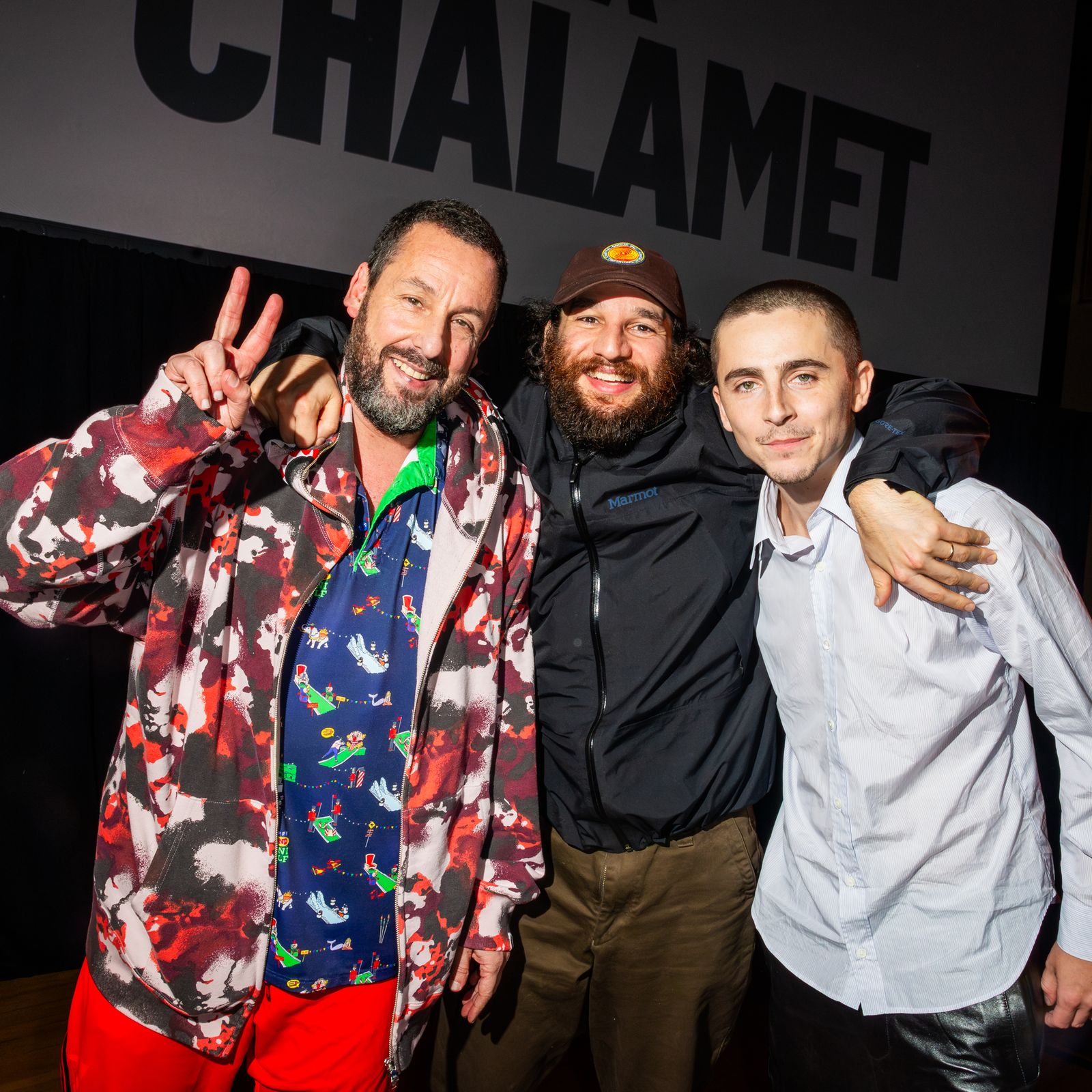 Timothée Chalamet and Adam Sandler Unite for Vanity Fair Scene Selection Live